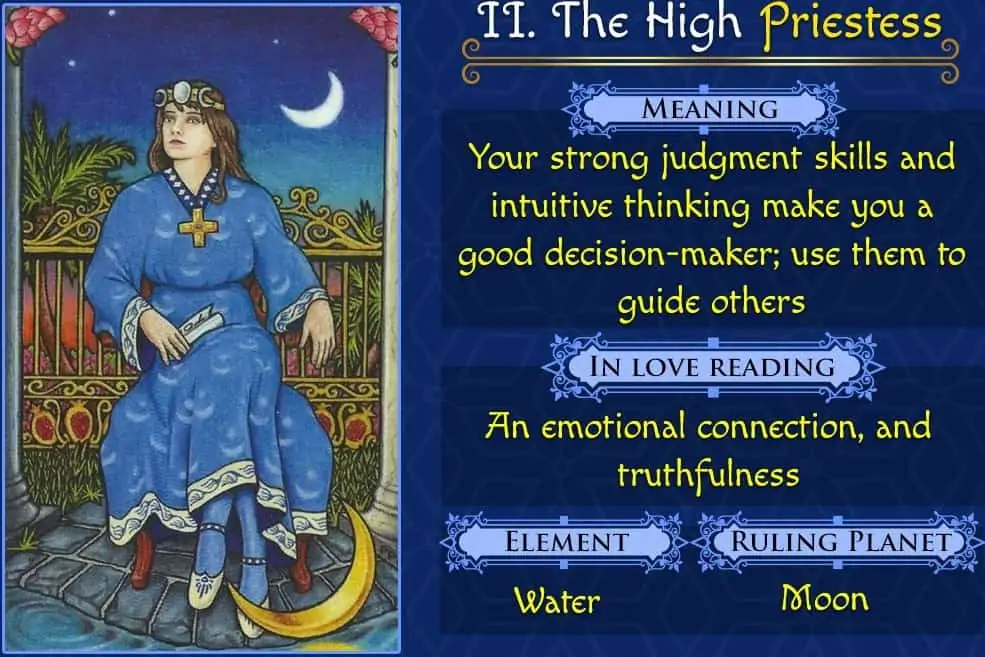 The High Priestess Upright