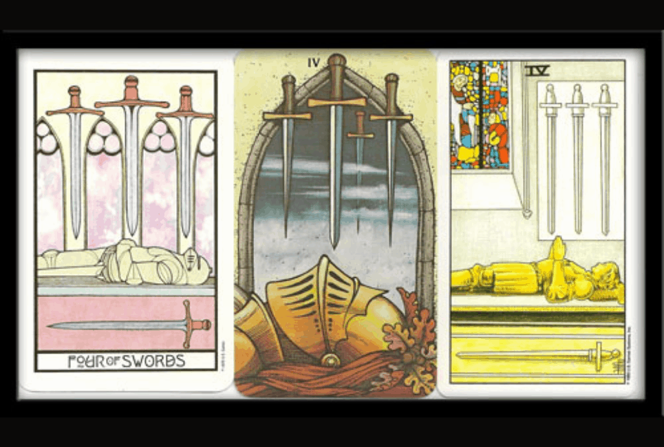 Four Of Swords Meaning Upright And Reversed Tarot Technique