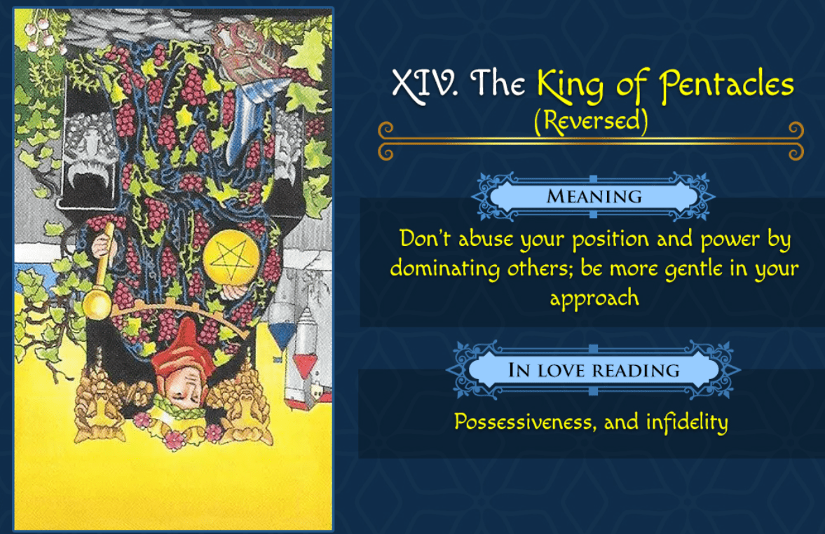 King of Pentacles Reversed