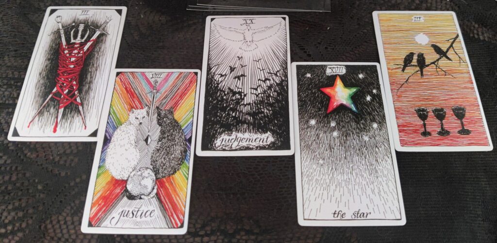 tarot spread Deity in 5 Cards