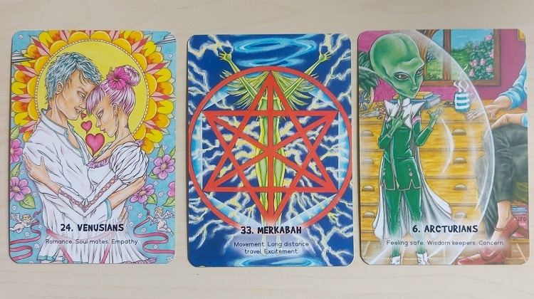 three card reading with the mystic martians oracle deck